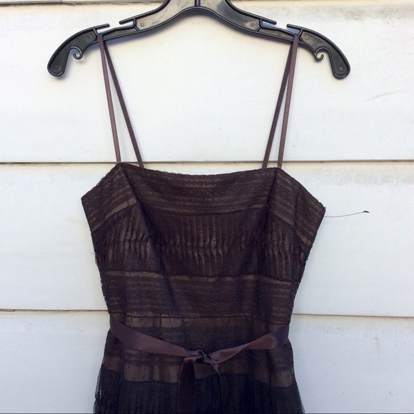 BCBG Max Azria dressy ostrich feather dress 2 - Picture 2 of 8